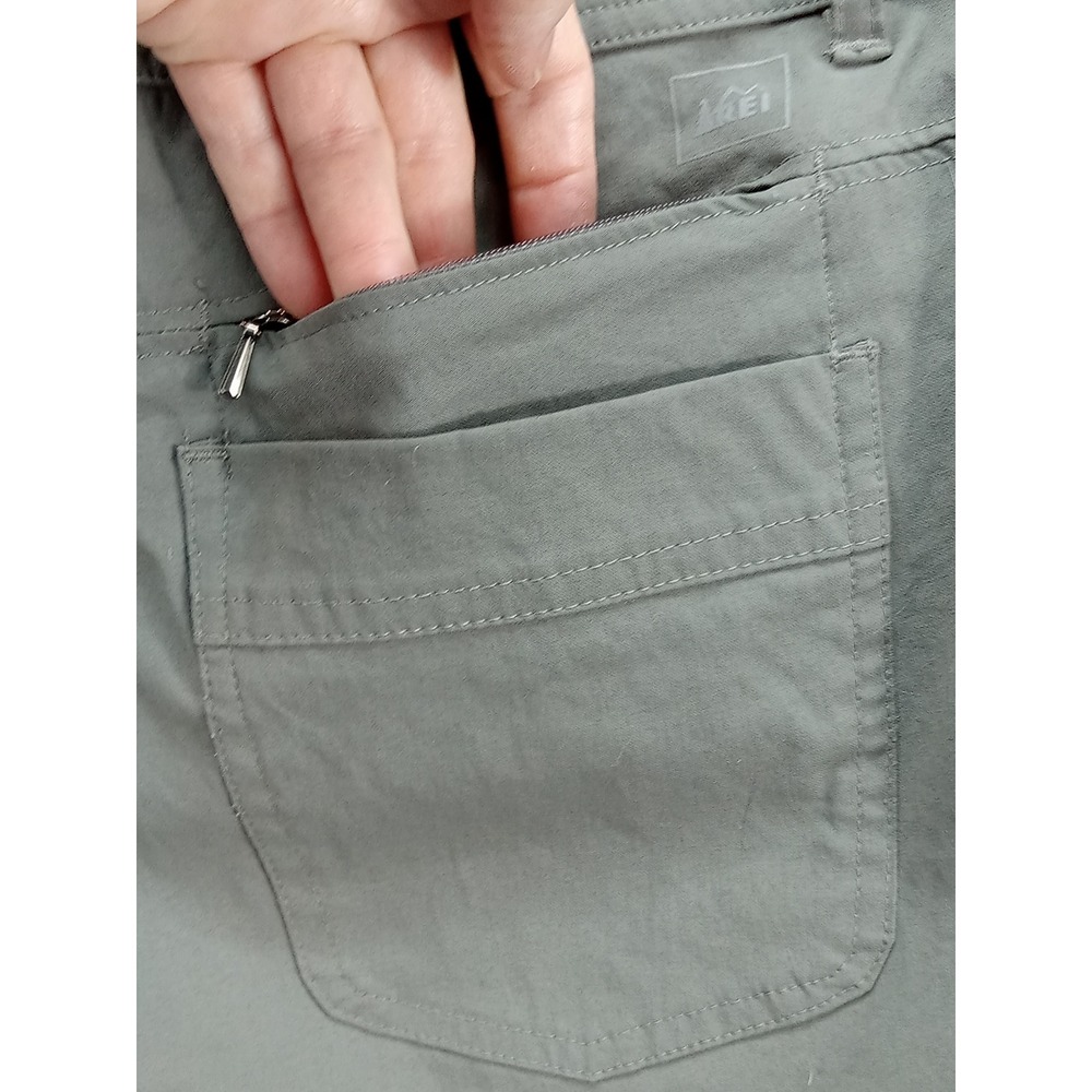 REI Sahara Convertible Hiking Pants Women's 10 Green Zip Off Outdoor Trail Gorp - Picture 6 of 11